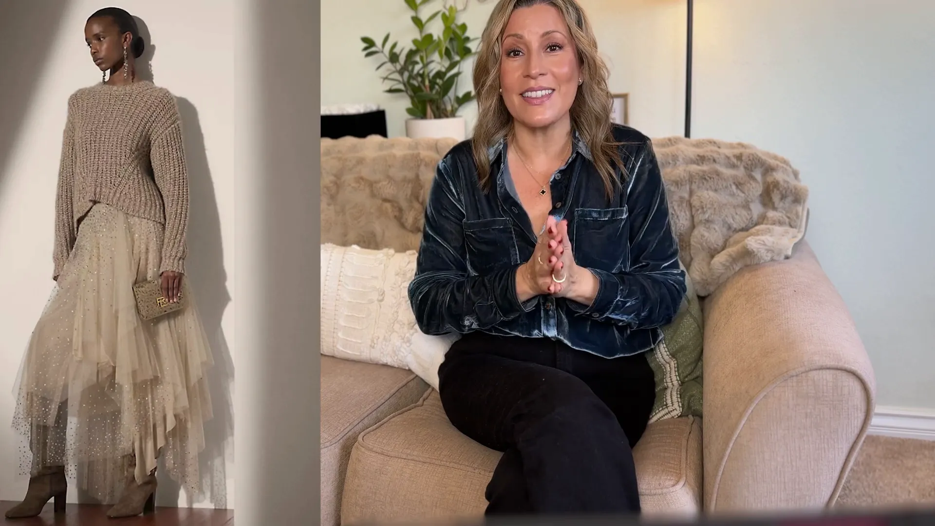 Various skirt styles suitable for holiday events