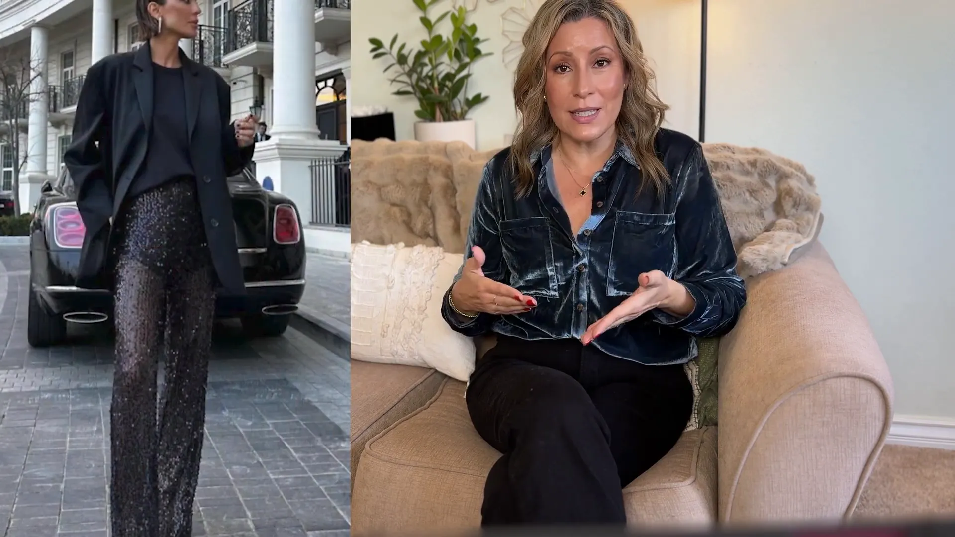 Display of key wardrobe staples for the holiday season