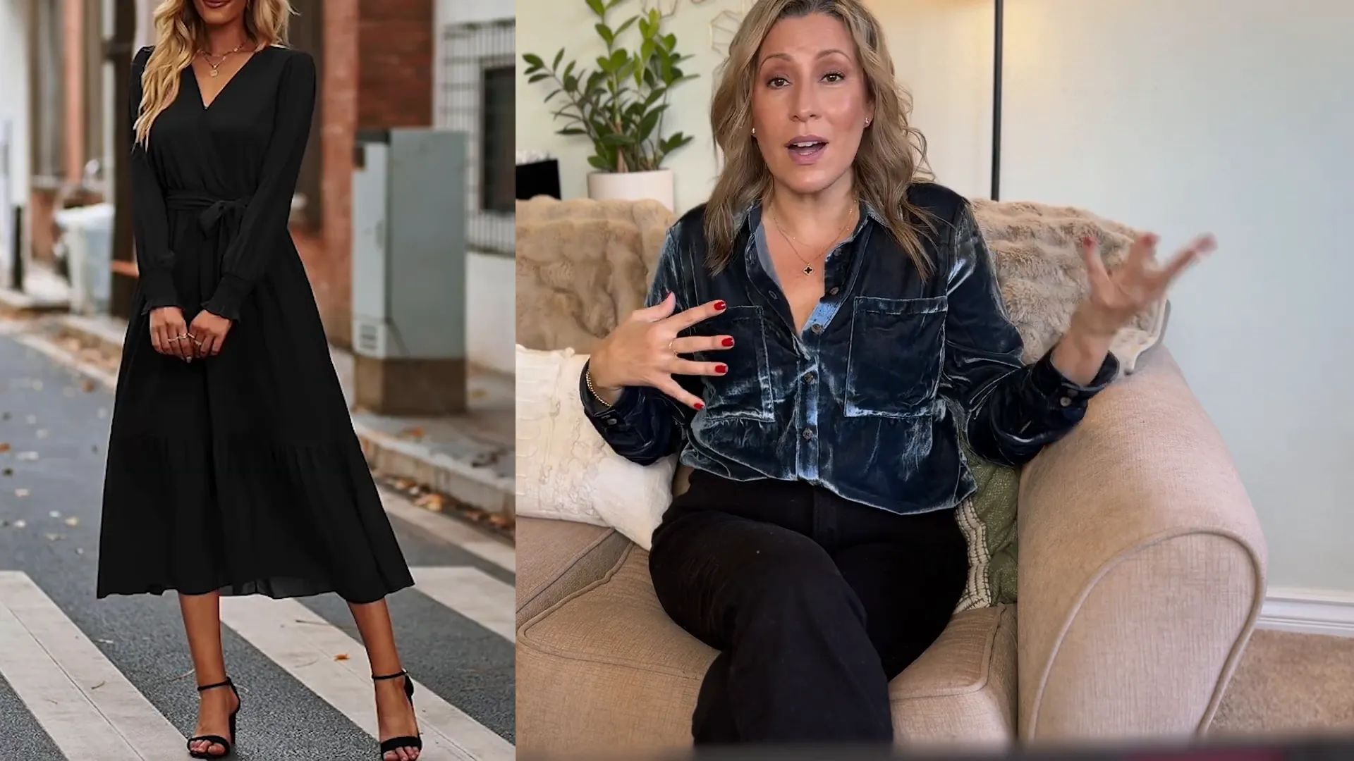 Various ways to style a black blazer for holiday events